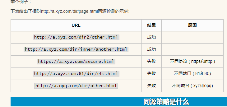 同源策略